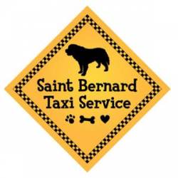 Saint Bernard Taxi Serivce - Yellow Transport Magnet