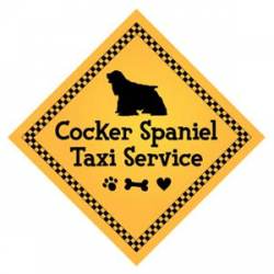 Cocker Spaniel Taxi Service - Yellow Transport Magnet