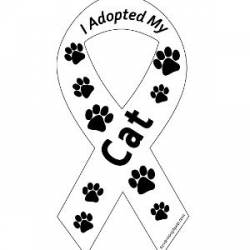 I Adopted My Cat - Ribbon Magnet