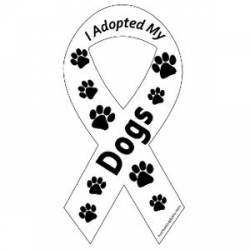 I Adopted My Dogs - Ribbon Magnet