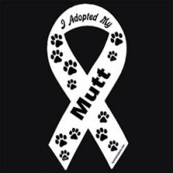 I Adopted My Mutt - Ribbon Magnet