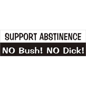 Support Abstinence - Bumper Sticker at Sticker Shoppe