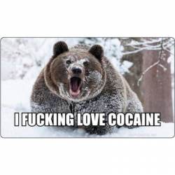 I Fucking Love Cocaine Bear - Vinyl Sticker