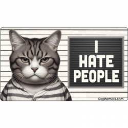 I Hate People Cat - Vinyl Sticker