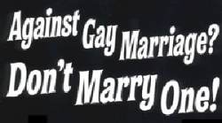 Against Gay Marriage - Sticker