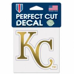 Kansas City Royals - 4x4 Gold Metallic Die Cut Decal