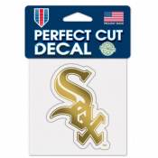 Chicago White Sox - 4x4 Gold Metallic Die Cut Decal