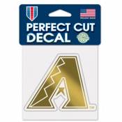 Arizona Diamondbacks - 4x4 Gold Metallic Die Cut Decal