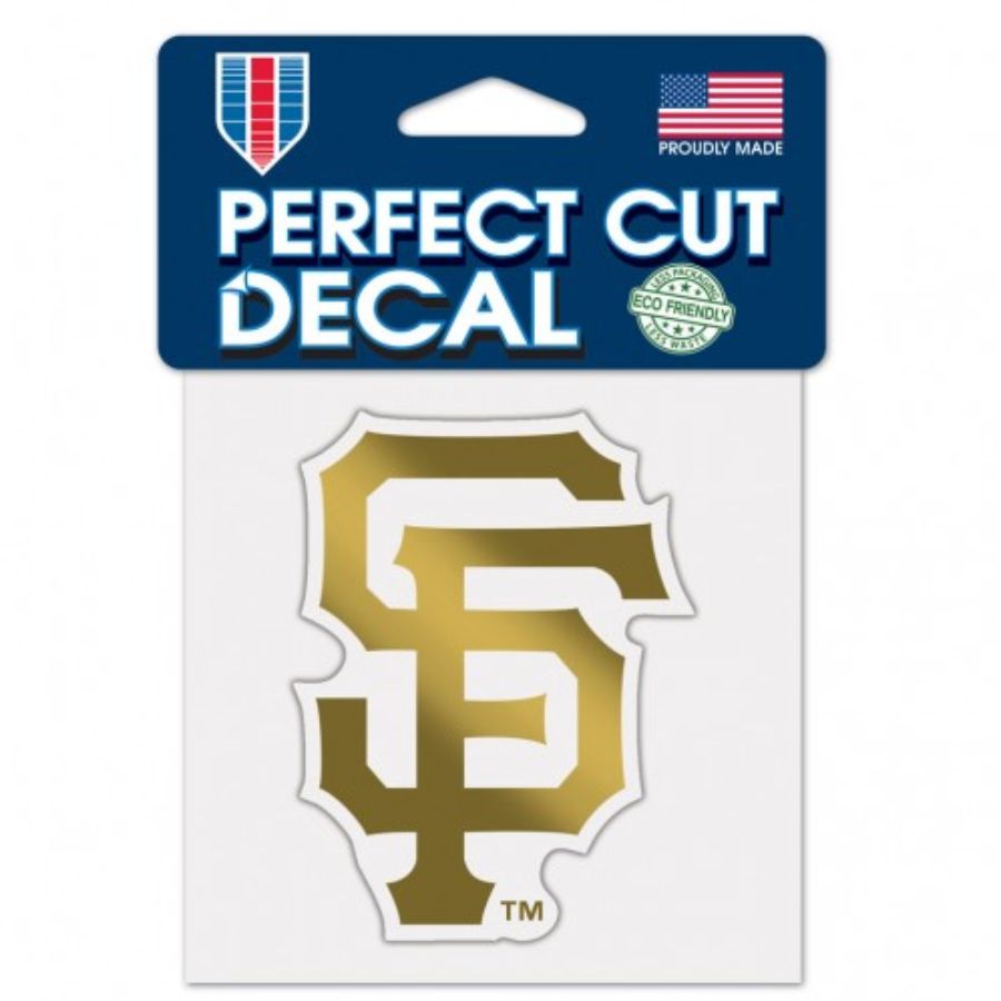 San Francisco Giants - 4x4 Gold Metallic Die Cut Decal at Sticker Shoppe