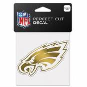 Philadelphia Eagles - 4x4 Gold Metallic Die Cut Decal