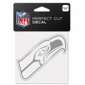 Seattle Seahawks - 4x4 Silver Metallic Die Cut Decal