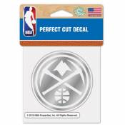 Denver Nuggets - 4x4 Silver Metallic Die Cut Decal