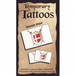 Denmark Shield - Temporary Tattoos