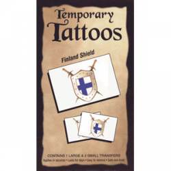 Finland Shield - Temporary Tattoos