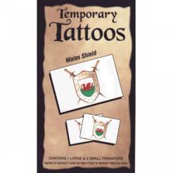 Wales Shield - Temporary Tattoos