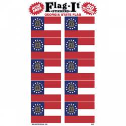 Georgia State Flag - Pack Of 50 Mini Stickers