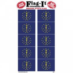 Indiana State Flag - Pack Of 50 Mini Stickers