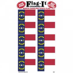 North Carolina State Flag - Pack Of 50 Mini Stickers