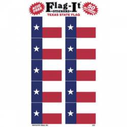 Texas State Flag - Pack Of 50 Mini Stickers