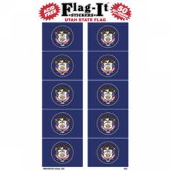 Utah State Flag - Pack Of 50 Mini Stickers