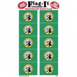 Washington State Flag - Pack Of 50 Mini Stickers