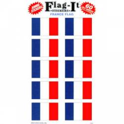 France Flag - Pack Of 60 Mini Stickers