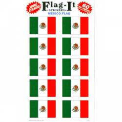 Mexico Flag - Pack Of 50 Mini Stickers