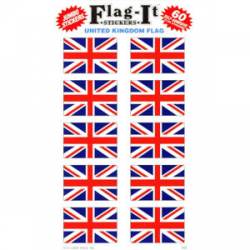 United Kingdom Flag - Pack Of 50 Mini Stickers