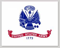 White United States Army - Flag Sticker