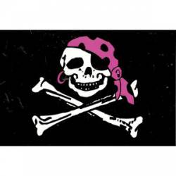 Pirate Girl Flag - Sticker