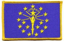 Indiana Flag - Embroidered Iron On Patch
