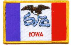 Iowa Flag - Embroidered Iron On Patch
