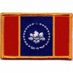 Mississippi Flag - Embroidered Iron On Patch