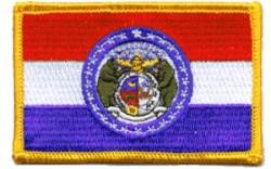 Missouri Flag - Embroidered Iron On Patch