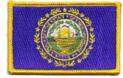 New Hampshire Flag - Embroidered Iron On Patch