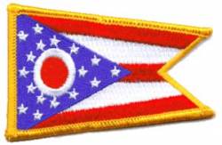 Ohio Flag - Embroidered Iron On Patch