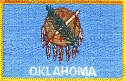 Oklahoma Flag - Embroidered Iron On Patch