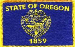 Oregon Flag - Embroidered Iron On Patch