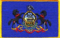 Pennsylvania State Flag -  Embroidered Iron On Patch