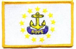 Rhode Island Flag - Embroidered Iron On Patch