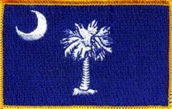 South Carolina Flag - Embroidered Iron On Patch