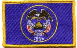 Utah Flag - Embroidered Iron On Patch