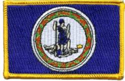 Virginia Flag - Embroidered Iron On Patch