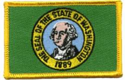 Washington Flag - Embroidered Iron On Patch
