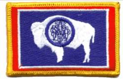 Wyoming Flag - Embroidered Iron On Patch