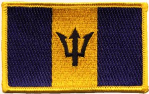 Barbados Flag - Embroidered Iron On Patch at Sticker Shoppe