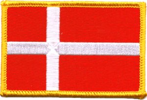 Denmark Flag - Embroidered Iron On Patch at Sticker Shoppe