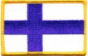 Finland Flag - Embroidered Iron On Patch