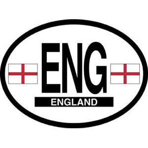 ENG England - Reflective Oval Sticker at Sticker Shoppe