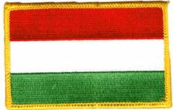 Hungary Flag - Embroidered Iron On Patch